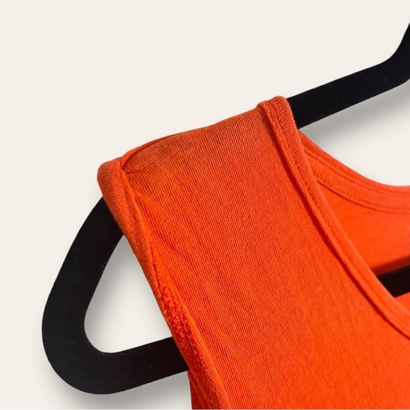 SOLD🚨Free People Raw Edge Drop Waist Sleeveless Anytime Tank Orange - Picture 8 of 10
